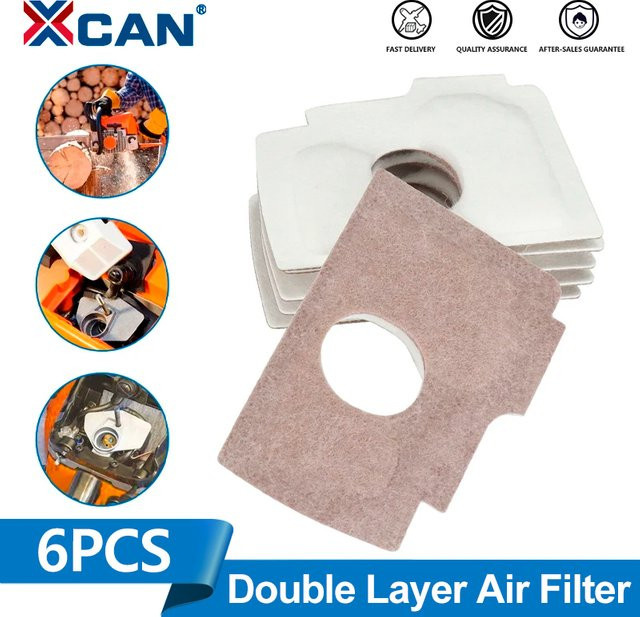 XCAN 6er Set Doppelschicht-Luftfilter für STIHL Kettensägen MS 180 MS 180C MS 170 018 017 - Bild 1