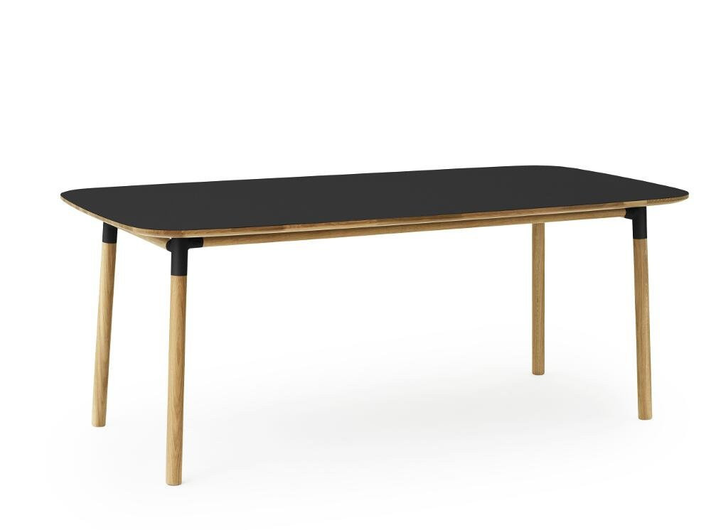 Normann Copenhagen Form Tisch in Schwarz Matt mit rechteckiger Form und vier Beinen - Bild 2