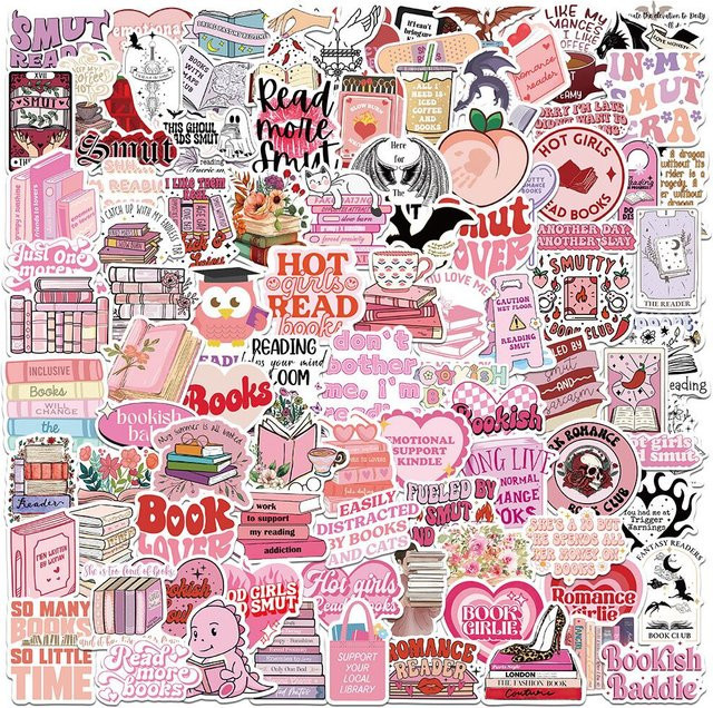 Mix Kawaii Smut Bookish Dark Romance Aufkleber für Scrapbooking und Notebooks, Mehrfarbig - Bild 1