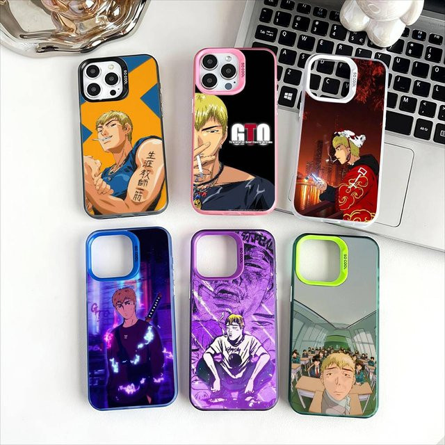 Anime Great Teacher Onizuka Handyhülle für iPhone 11 12 13 14 15 16 Pro Max Plus mit Plating-Schutz, Mehrfarbig - Bild 1