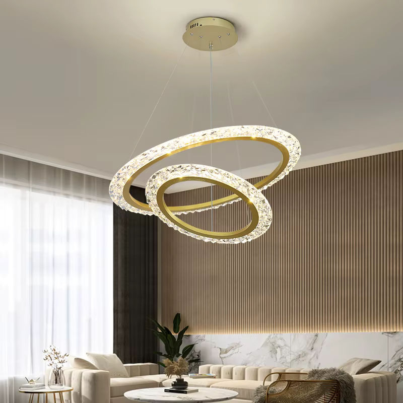 TONDI LED-Kronleuchter in Gold/Messing, luxuriöser Ring-Deckenleuchter für Wohnzimmer, Esszimmer, Schlafzimmer und Küche - Bild 2