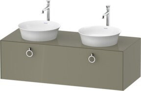 Duravit Waschtischunterschrank White Tulip in Steingrau Hochglanz, B: 130 cm, T: 55 cm, H: 40,8 cm - Bild 1