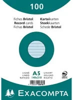 Exacompta Karteikarten DIN A5 liniert in Weiß, Schwarz oder Blau - Bild 1