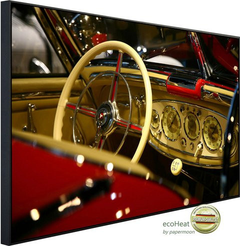 papermoon Infrarotheizung EcoHeat Klassisches Benz Interieur mit Matt-Effekt in Bunt, App-Steuerung und Überhitzungsschutz - Bild 1
