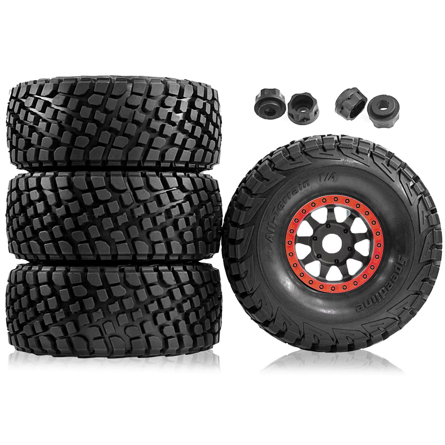 RS RC-Felgen und Reifen für 1/7 ARRMA Mojave 6S und 1/7 UDR, Geklebte Nylon-Räder und -Reifen, Zubehör - Bild 4