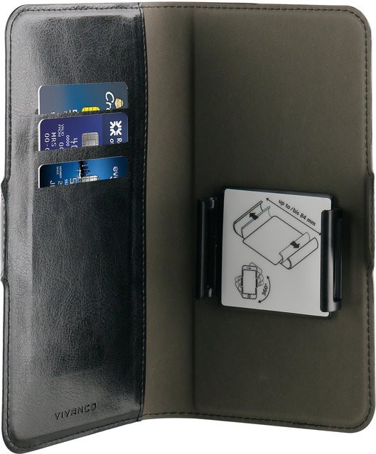 Vivanco Universal Book Case Handyhülle in Schwarz, Größe L - Bild 1