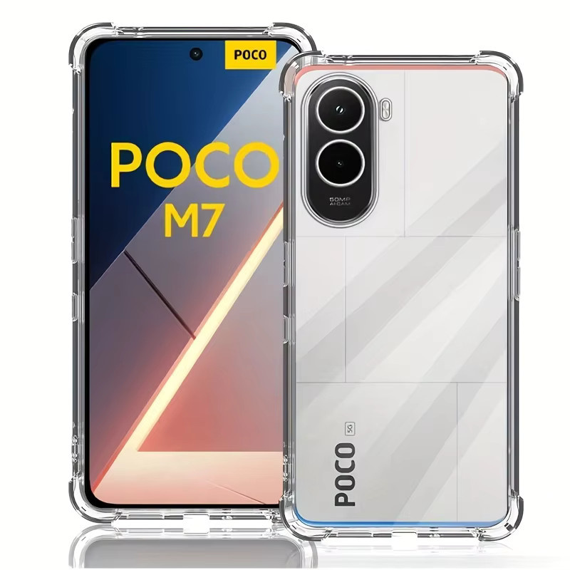 Transparente Silikon Schutzhülle für Xiaomi Poco M7 4G und 5G - Bild 3