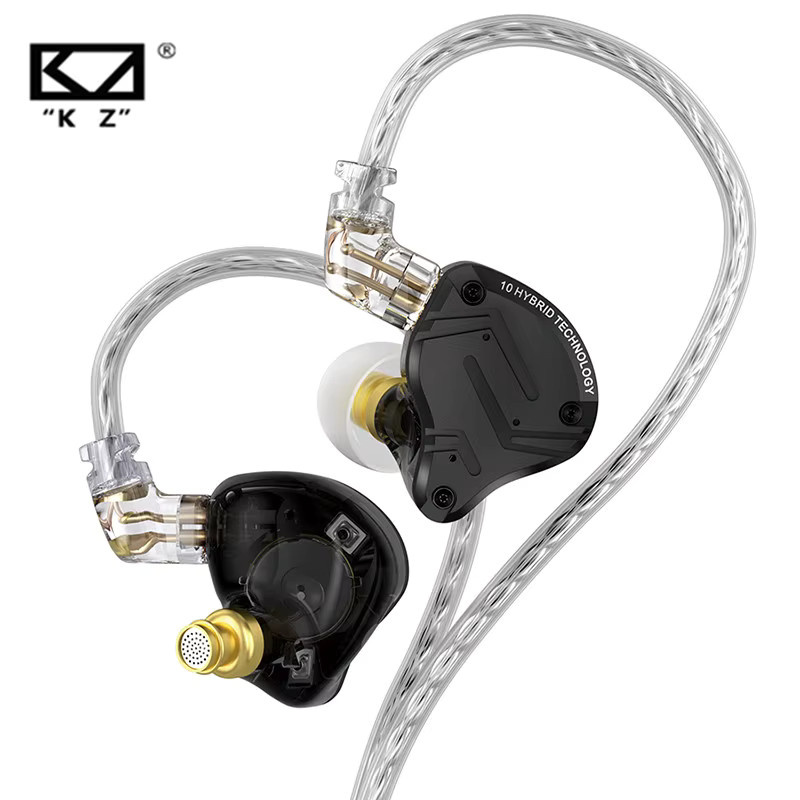 KZ ZS10 PRO X In-Ear-Monitor Hybrid Kopfhörer mit 1DD + 4BA Treibern in Schwarz - Bild 2