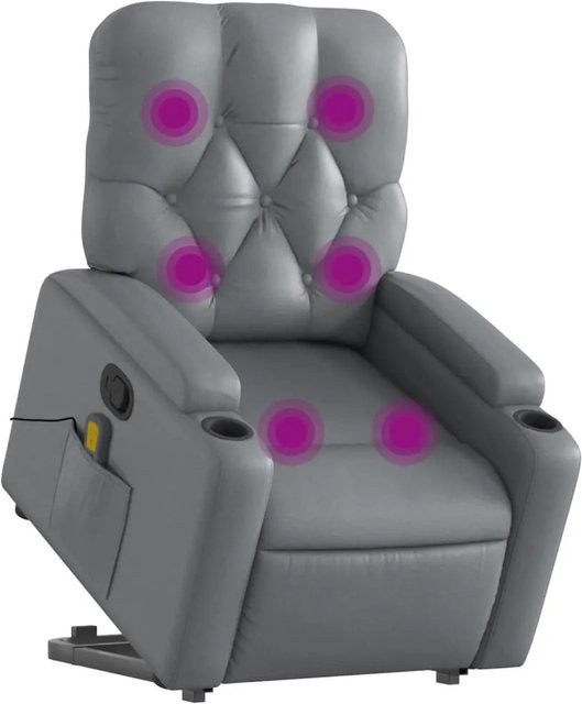 vidaXL Massagesessel mit Aufstehhilfe in Grau aus Kunstleder Modell 10 - Bild 1