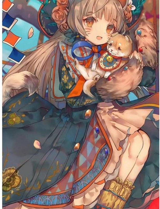 FIYO Diamond Painting Set Maritimes Prinzessin Motiv mit Mond, Mehrfarbig, Breite: 30 cm, Höhe: 20 cm - Bild 1