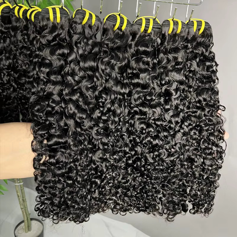 DEENTOSHAIR Echthaar-Extensions, Burmesisches Lockiges Echthaar, Damen, Farbe 1B - Bild 2
