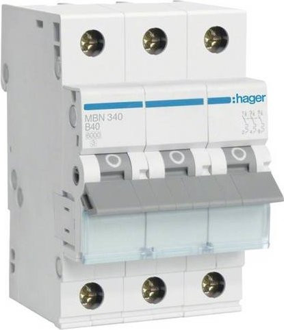 Hager MBN340 Leitungsschutzschalter 3-polig 40A 400V in Weiß - Bild 1