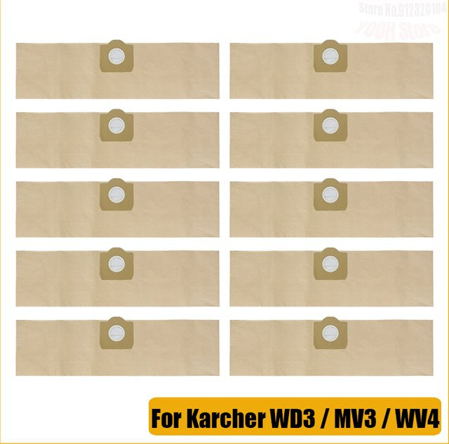 Karcher Staubbeutel Papiertüte in Beige als Ersatzzubehör für WD3, MV3, WV4, WD3200SE4002 und A2200 Staubsauger - Bild 1
