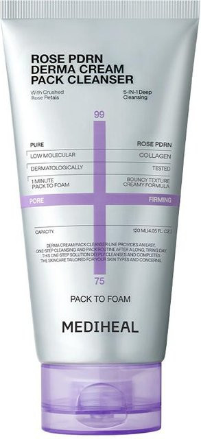 MEDIHEAL Rose PDRN Derma Cream Pack Cleanser, 120 ml, Gesichtspflege - Bild 1