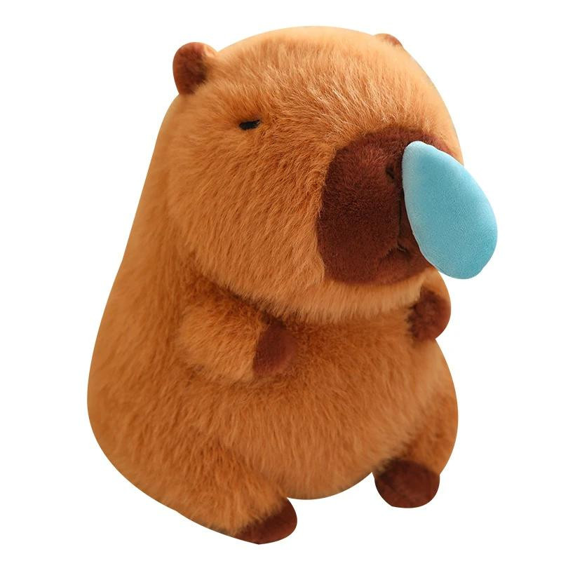 Yiran bag Kawaii Capybara Plüsch Simulationstiere mit dehnbarem Nasenschleim Plüschpuppe - Bild 3