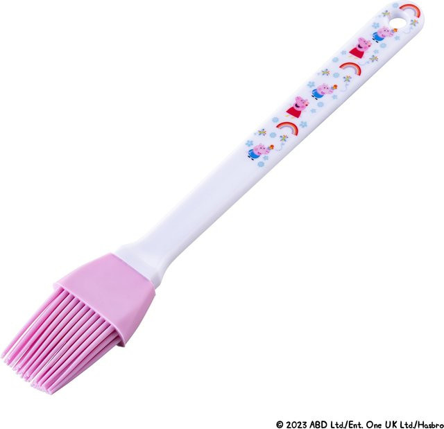 Dr. Oetker Backpinsel Peppa & Schorsch aus Silikon in Pink, 40 mm, spülmaschinenfest - Bild 1