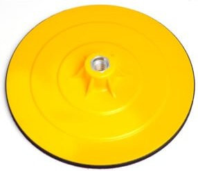 Roll Schleifteller mit Softunterlage in Gelb, Durchmesser: 18 cm - Bild 1