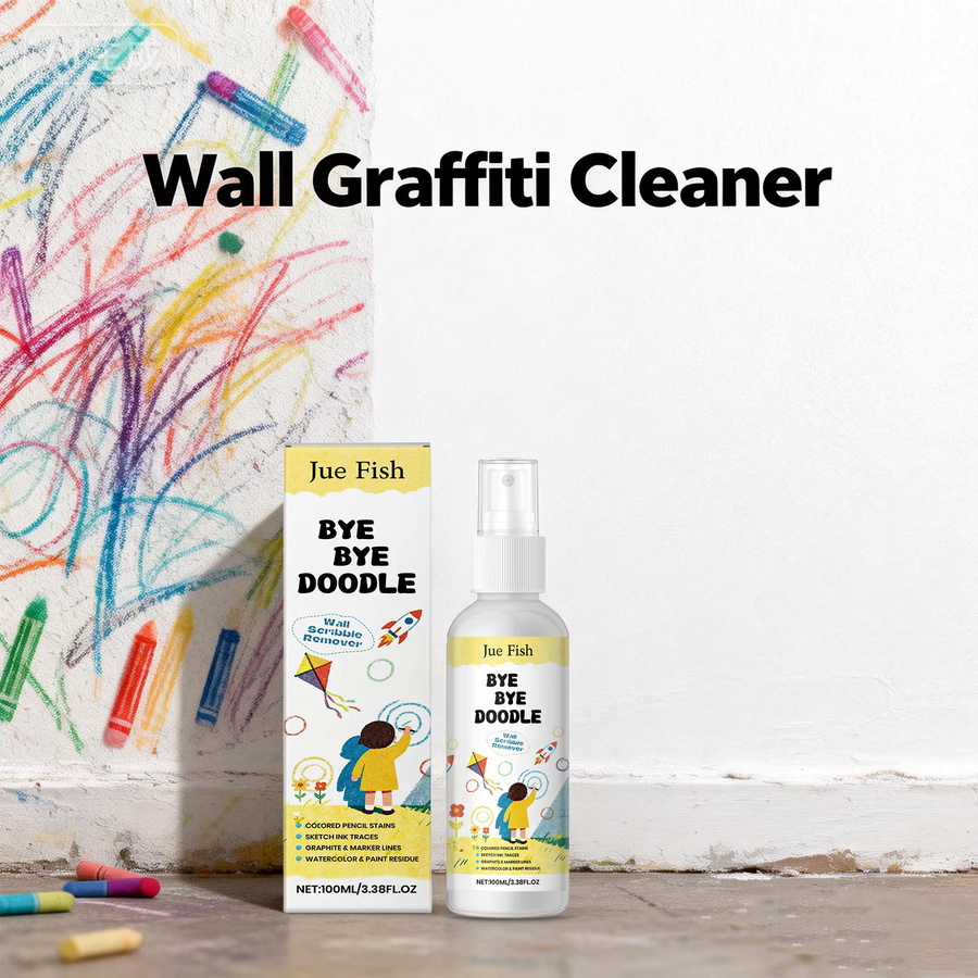 Jue-Fish Doodle-Entferner Spray zur Reinigung von Graffiti und Buntstiftflecken an Wänden - Bild 3