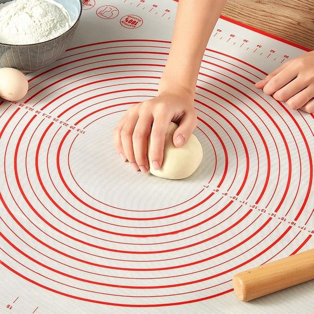 NuoNuotime Rutschfeste Silikon-Backmatte in Rot, B/H: 40 x 30 cm - Bild 1