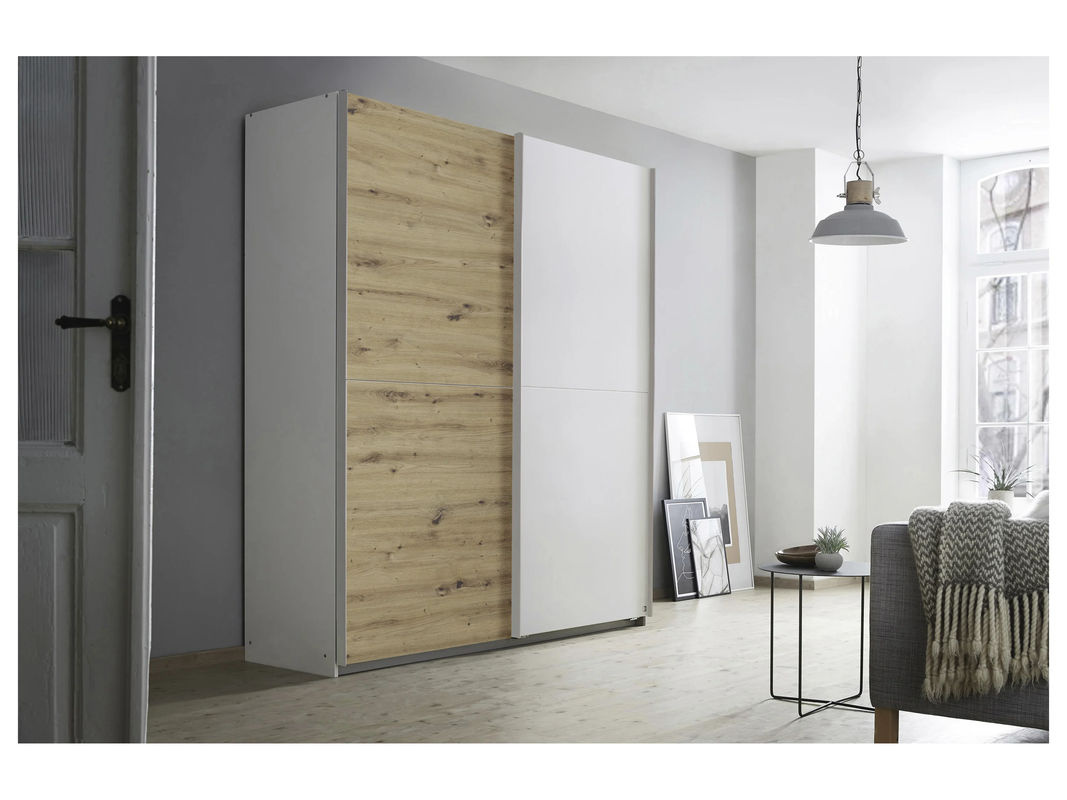RAUCH BLUE Saturn Schwebetürenschrank 2-türig Weiß Eiche Artisan B: 175 cm, H: 191 cm - Bild 2