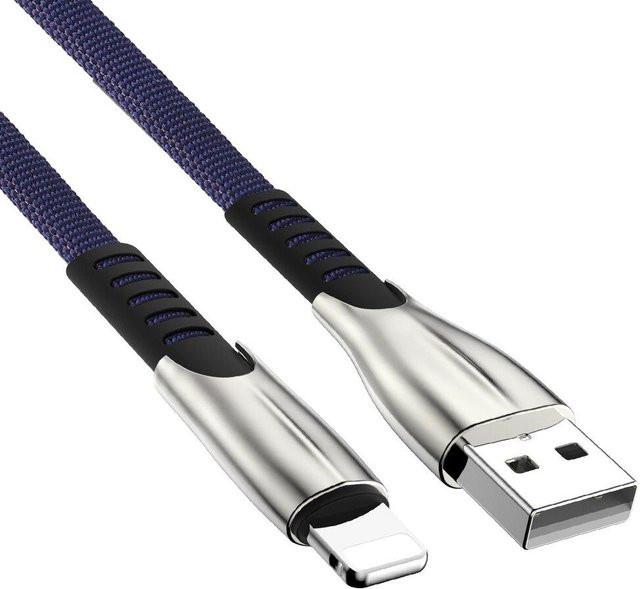 WHOP-A1 USB-A auf Lightning Schnellladekabel für iPhone und iPad, Blau, 2m - Bild 1
