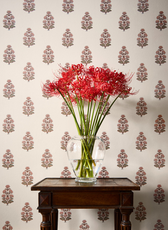 Thibaut Tapete Audrey Botanisch Floral in Pink und Beige als Vlies-Rolle - Bild 2