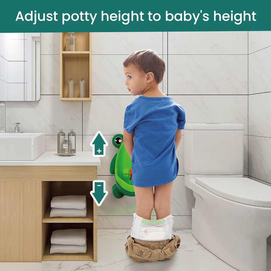 Wandmontiertes Urinal-Töpfchen für Jungen in Gelb oder Grün zur einfachen Installation für Kleinkinder und Kinder - Bild 2