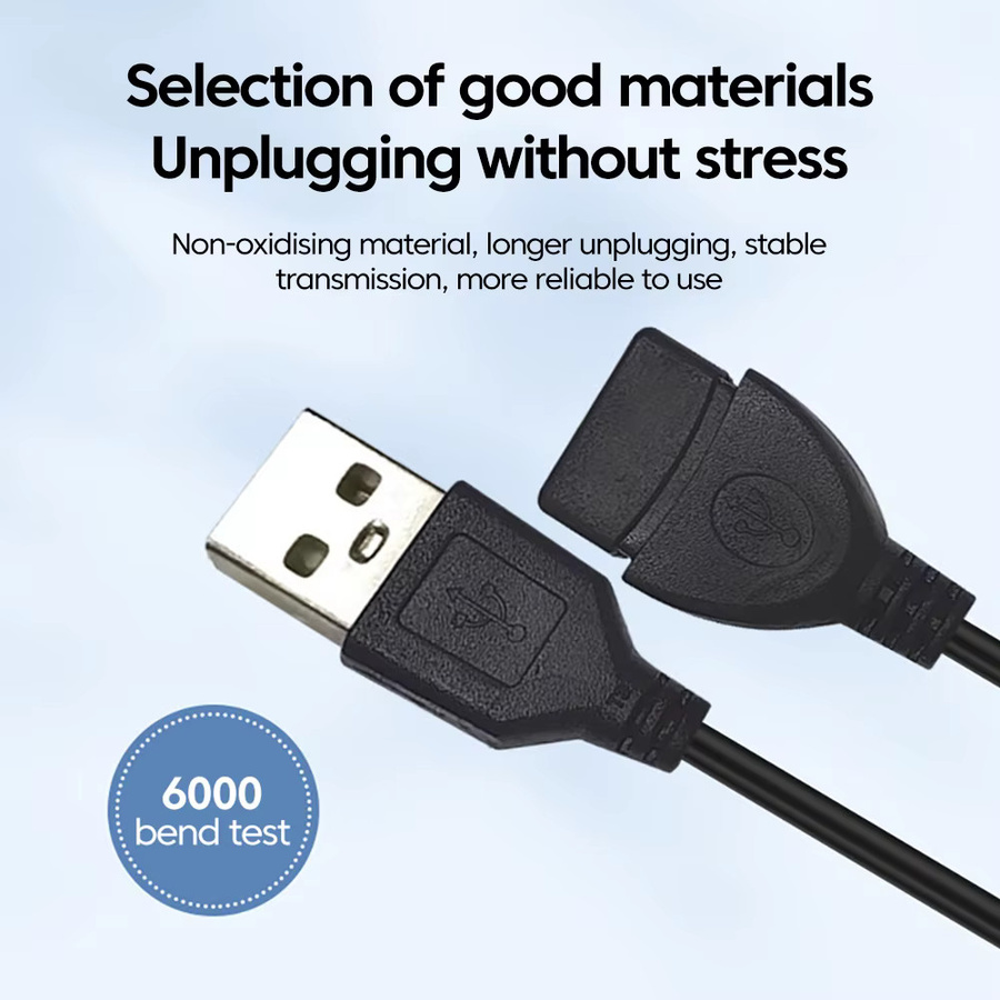 Olaf USB 2.0 Verlängerungskabel A-Stecker auf A-Buchse in Schwarz - Bild 4