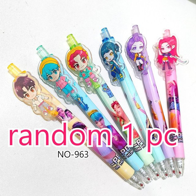 6 Stück K-POP Gelstifte Dämonenjäger mit schwarzer Tinte und 0,5 mm Spitze von Yiran toy 1 - Bild 1