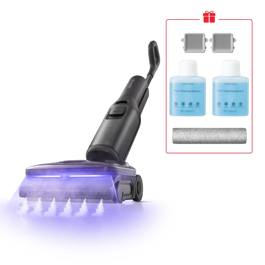 Roborock F25 Steam Nass- und Trockenstaubsauger mit Dampffunktion und Self-Cleaning-Dock in Schwarz - Bild 1