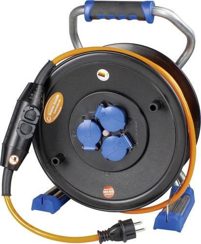 AS Schwabe Kabeltrommel 23829 Orange mit Schutzkontakt-Stecker IP44, 40 m - Bild 1