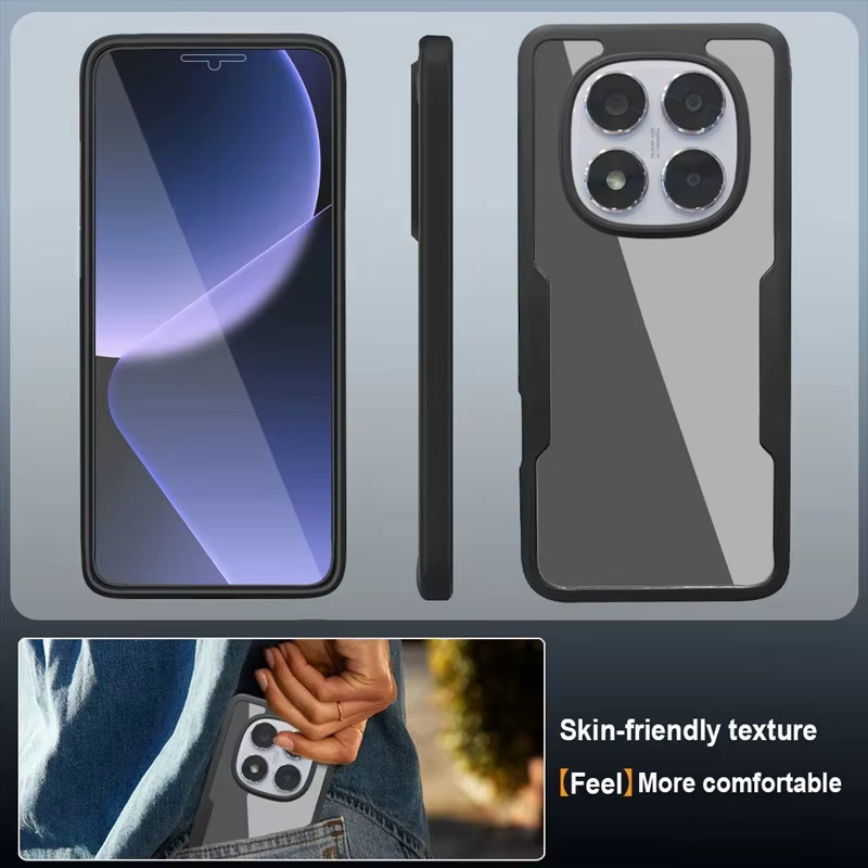 Xiaomi Redmi Note 15 14 13 12 Pro Plus Hülle mit 360 Grad Vollschutz und Stoßfestigkeit in Transparent oder Pink - Bild 2