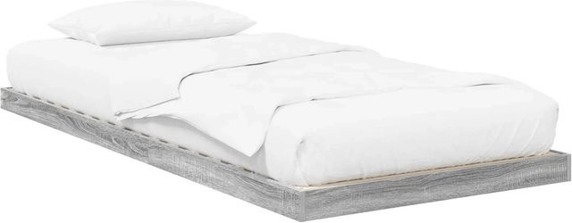vidaXL Bodenbettrahmen aus Holzwerkstoff in Grau Sonoma, B/T/H: 90 x 190 cm - Bild 1