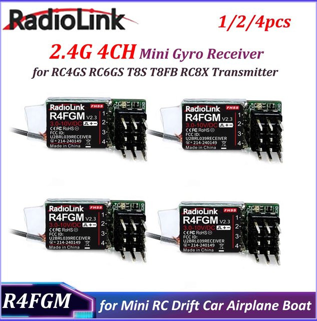 Radiolink R4FGM Empfänger, 2,4 GHz, 4CH FHSS PWM, Mini Gyro - Bild 1