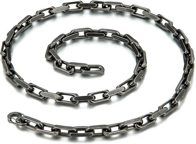 YULIN Halskette Edelstahl, Schwarz, 75cm, Herren - Bild 1