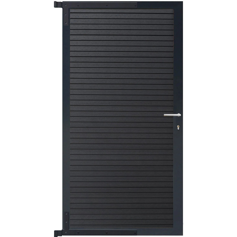 GartenLand Steckzauntor Shadowline aus WPC und Aluminium in Schwarz und Anthrazit, B/H: 90 x 175 cm - Bild 2