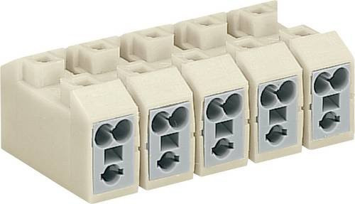 WAGO 272-105/201-000 Netzanschlussklemme für flexible und starre Leiter in Beige und Weiß, 500 Stück - Bild 1