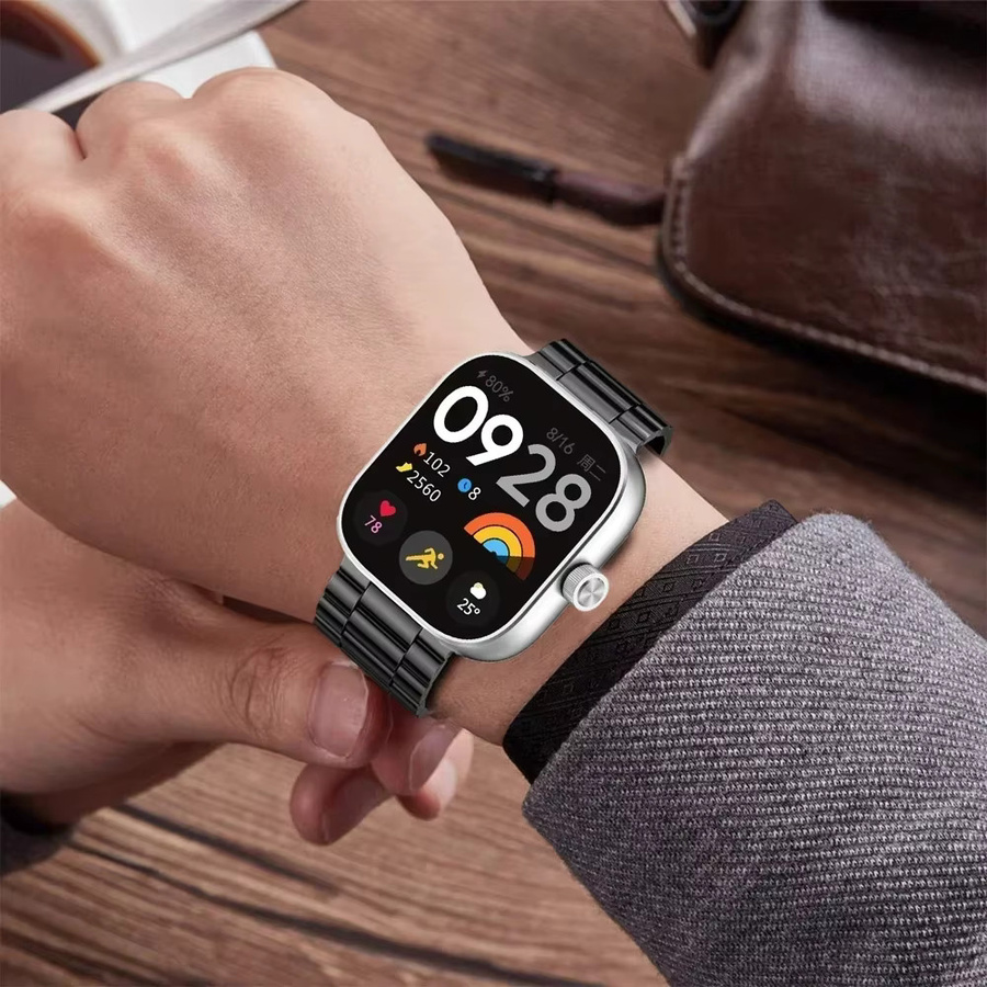 Xiaomi Uhrenarmband Edelstahl, silver, Xiaomi Mi Band 8 Pro, Redmi Watch 4 - Bild 2