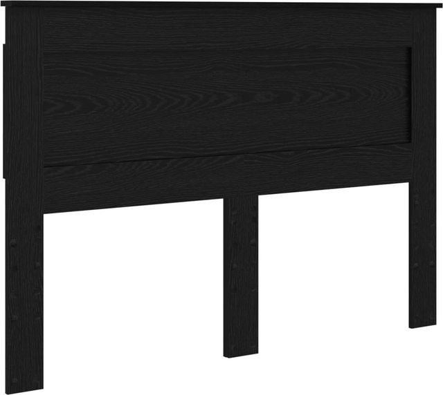 vidaXL Kopfteil Bett in Schwarz und Eichen-Optik aus Holzwerkstoff, Breite: 140 cm - Bild 1