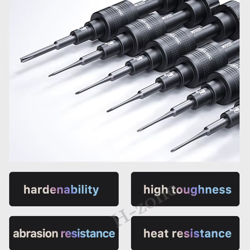 Mechaniker PRO Präzisions-Schraubendreher Set für Handy, Uhr und Tablet mit Kreuz, Y-Typ und Torx 0,6 in Schwarz - Bild 2