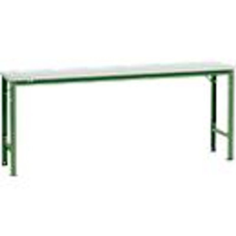 Manuflex Grundtisch UNIVERSAL Spezial aus Kunststoff und Stahl in Lichtgrau und Resedagrün, B/T: 200 x 80 cm, höhenverstellbar - Bild 3