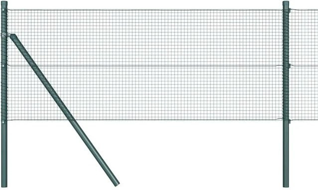 vidaXL Zaunpfosten aus Stahl und PVC in Grün, quadratisch, Höhe: 80 cm, Breite: 3,2 cm, Tiefe: 3,2 cm - Bild 1