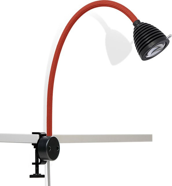 Less-n-more Athene Essentials LED-Klemmleuchte in Schwarz-Rot mit warmweißem Licht (2700K) - Bild 1