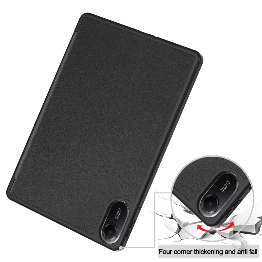 Xiaomi Redmi Pad 2 Case mit Tri-Folding Stand und Bleistifthalter in Schwarz und Rot, 11 Zoll Tablet Abdeckung - Bild 5
