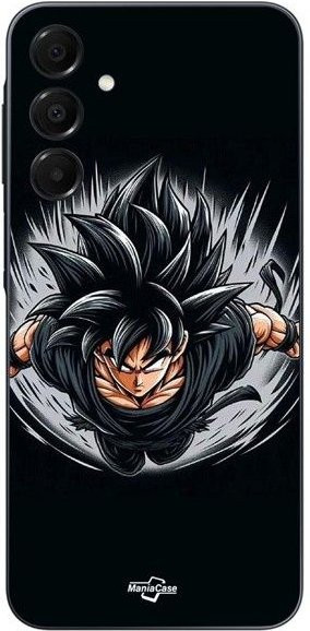Maniacase Handyhülle für Samsung Galaxy A15 mit Dragon Ball Goku Motiv in Schwarz - Bild 1