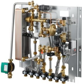 Oventrop Wohnungsstation Regudis W-HTF Cu-gel in Silber aus Messing - Bild 1