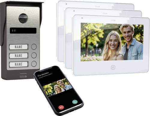 ALLVISO Video-Türsprechanlage ALL-V30S-M7W-IPS mit WLAN und 2-Draht-Technik in Weiß - Bild 1