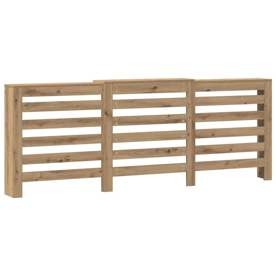 vidaXL Heizkörperverkleidung Artisan-Eiche im Latten-Design, Farbe: Eiche/Braun, B/T/H: 205 x 21,5 x 83,5 cm - Bild 2