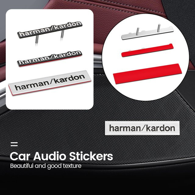 Harman/Kardon 3D Aluminium Auto Audio Emblem Aufkleber für verschiedene Fahrzeugmarken - Bild 1