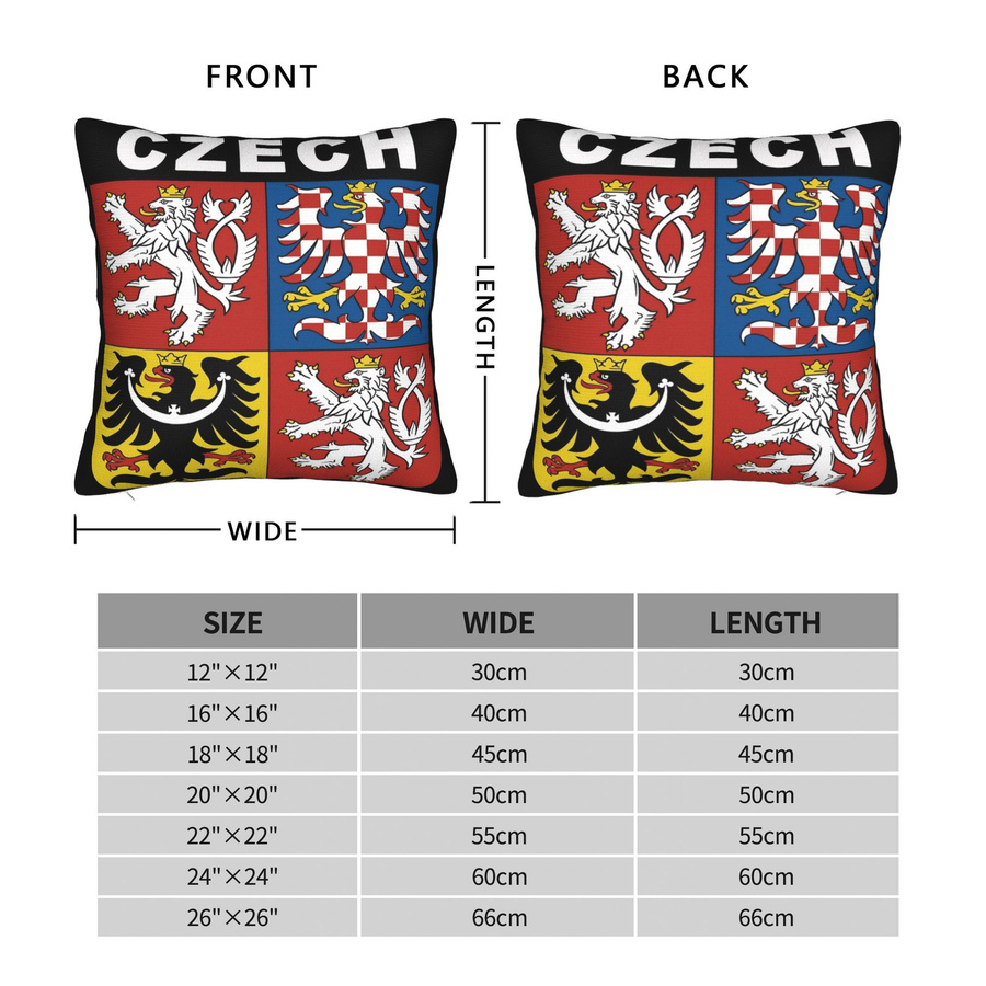 Dekorative Kissenbezüge mit Wappen der Tschechischen Republik in Multicolor, Breite: 18 cm x Höhe: 18 cm - Bild 2
